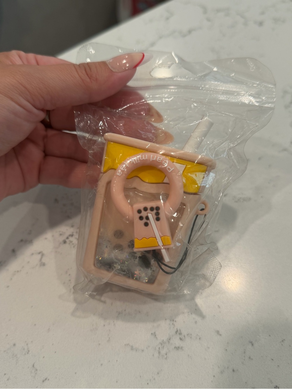 Bubble Tea Phone AirPod Case Charm Keychain - Aquarium Style